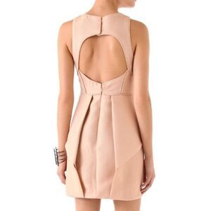Tibi Origami Simona Jacquard Open Back Mini Dress Sz 12 NWT